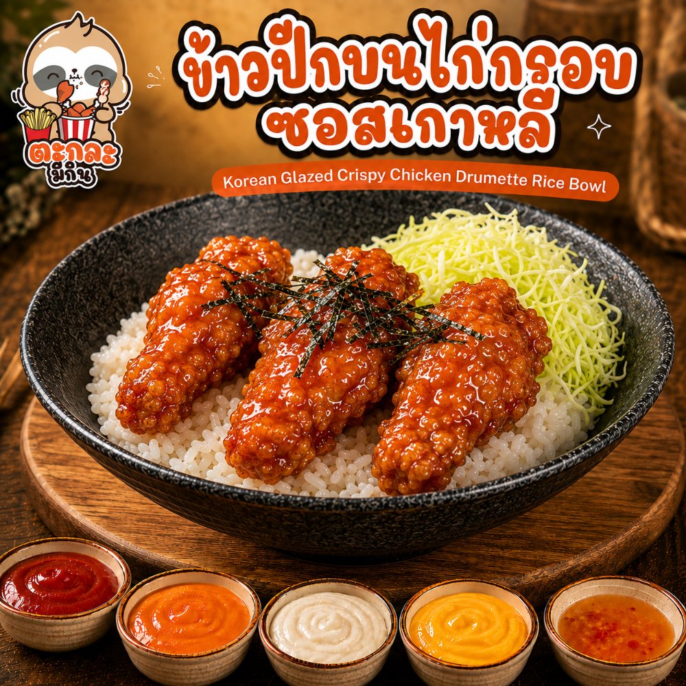 ข้าวไก่ซอสเกาหลี (ปีกบน)