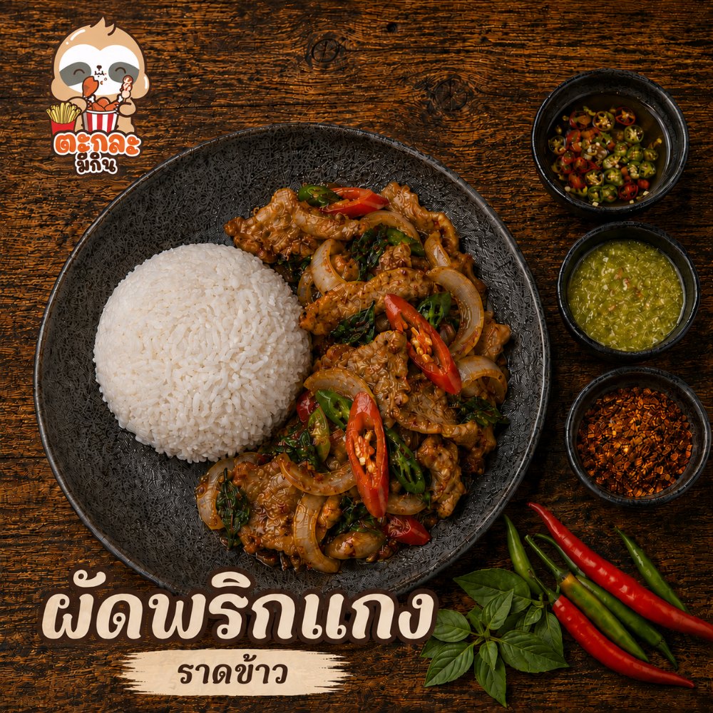 ผัดพริกแกง (ราดข้าว)