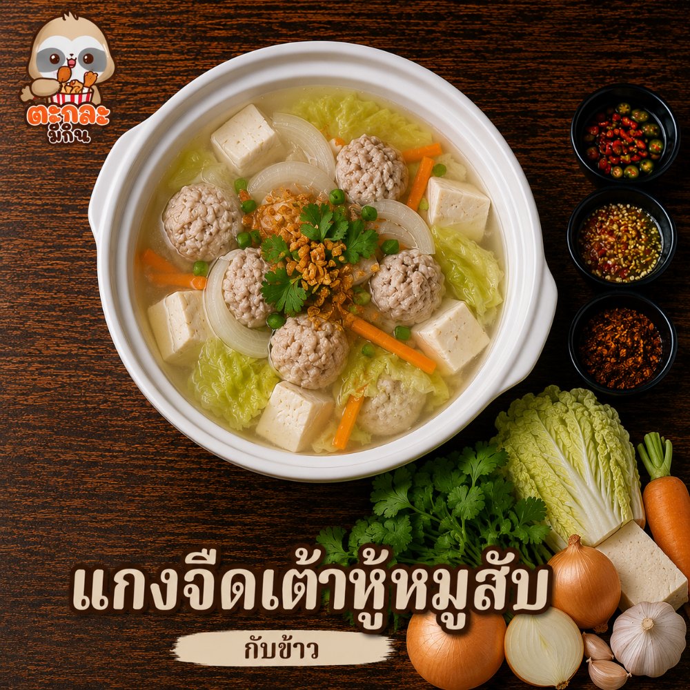 แกงจืดเต้าหู้หมูสับ