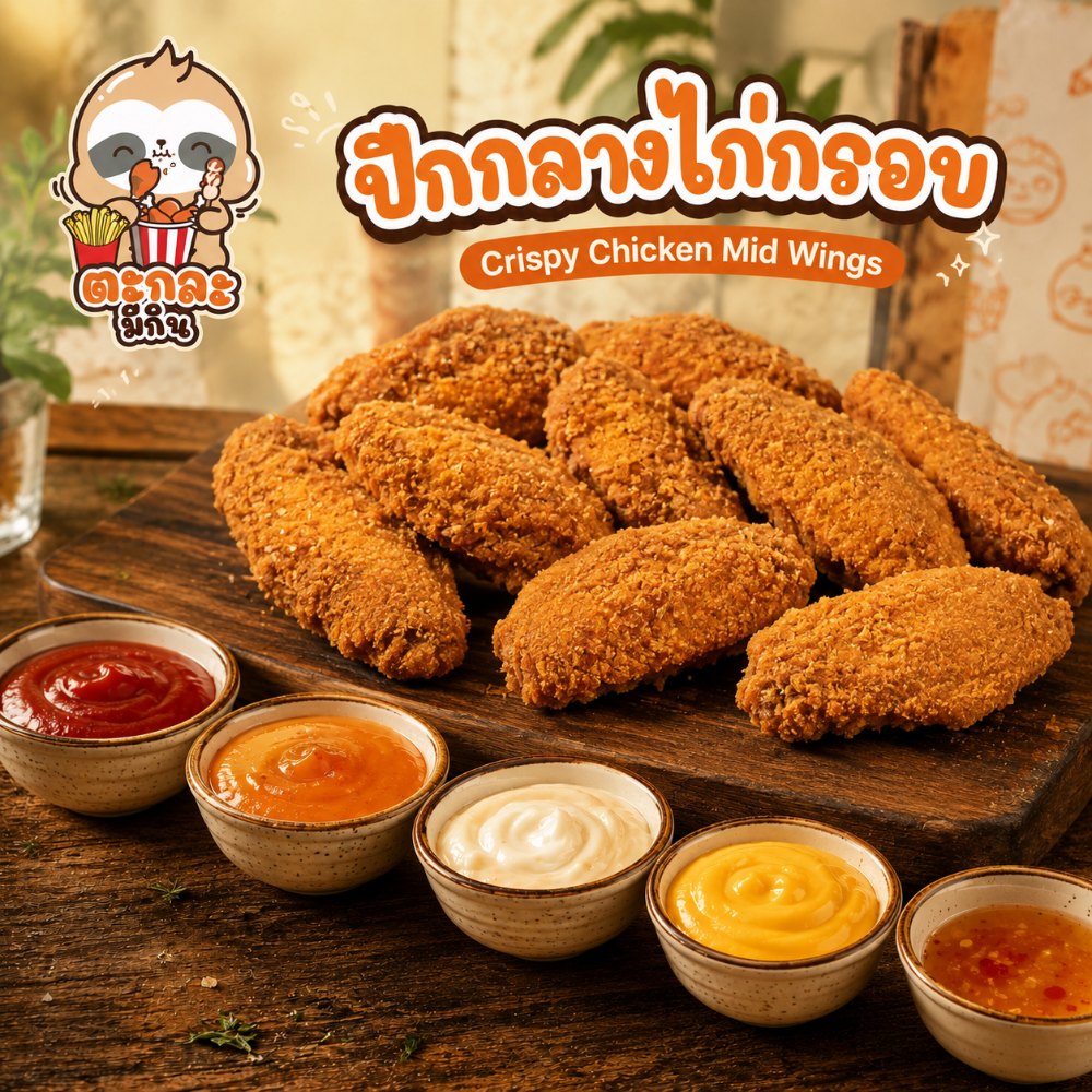 ชุดปีกกลางไก่กรอบ
