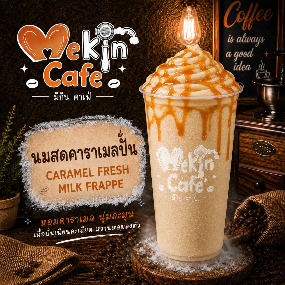 นมสดคาราเมลปั่น