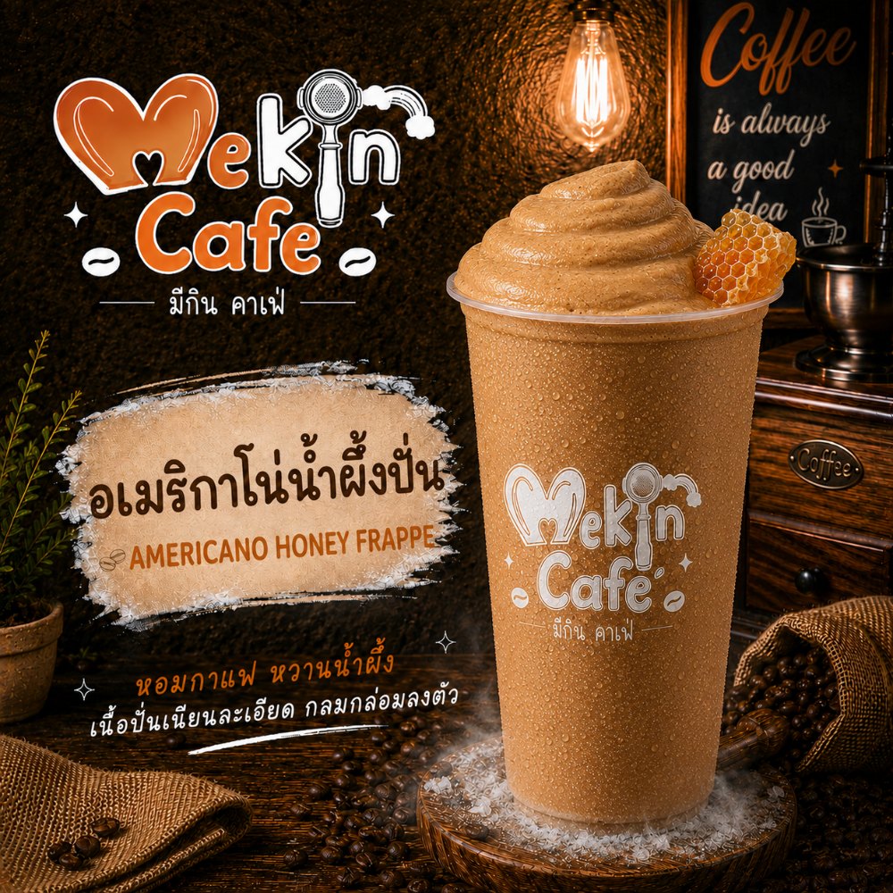 อเมริกาโน่น้ำผึ้งปั่น