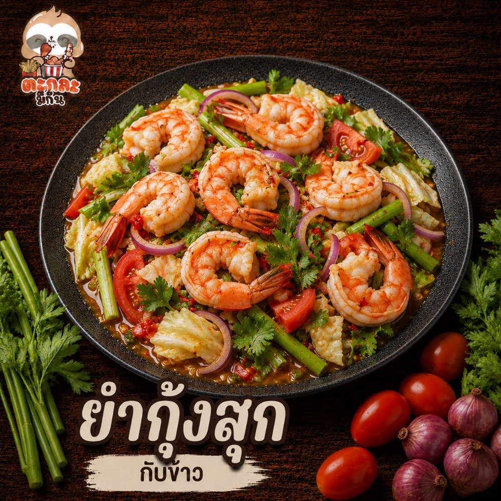 ยำกุ้งสุก
