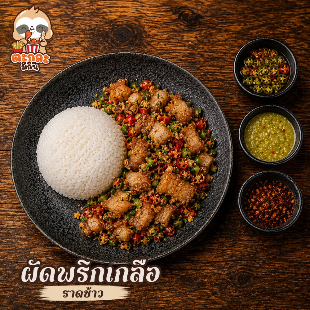 ผัดพริกเกลือ (ราดข้าว)