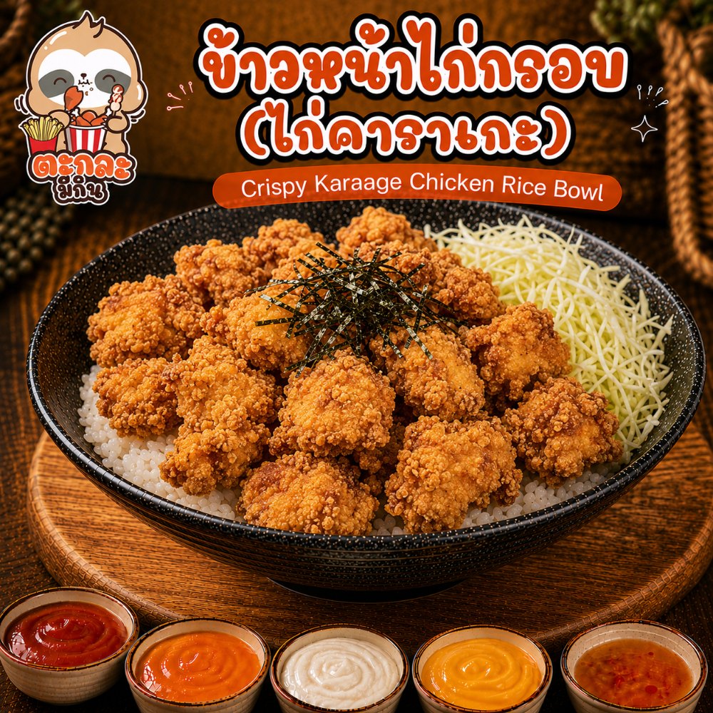 ข้าวไก่กรอบ (ไก่คาราเกะ)