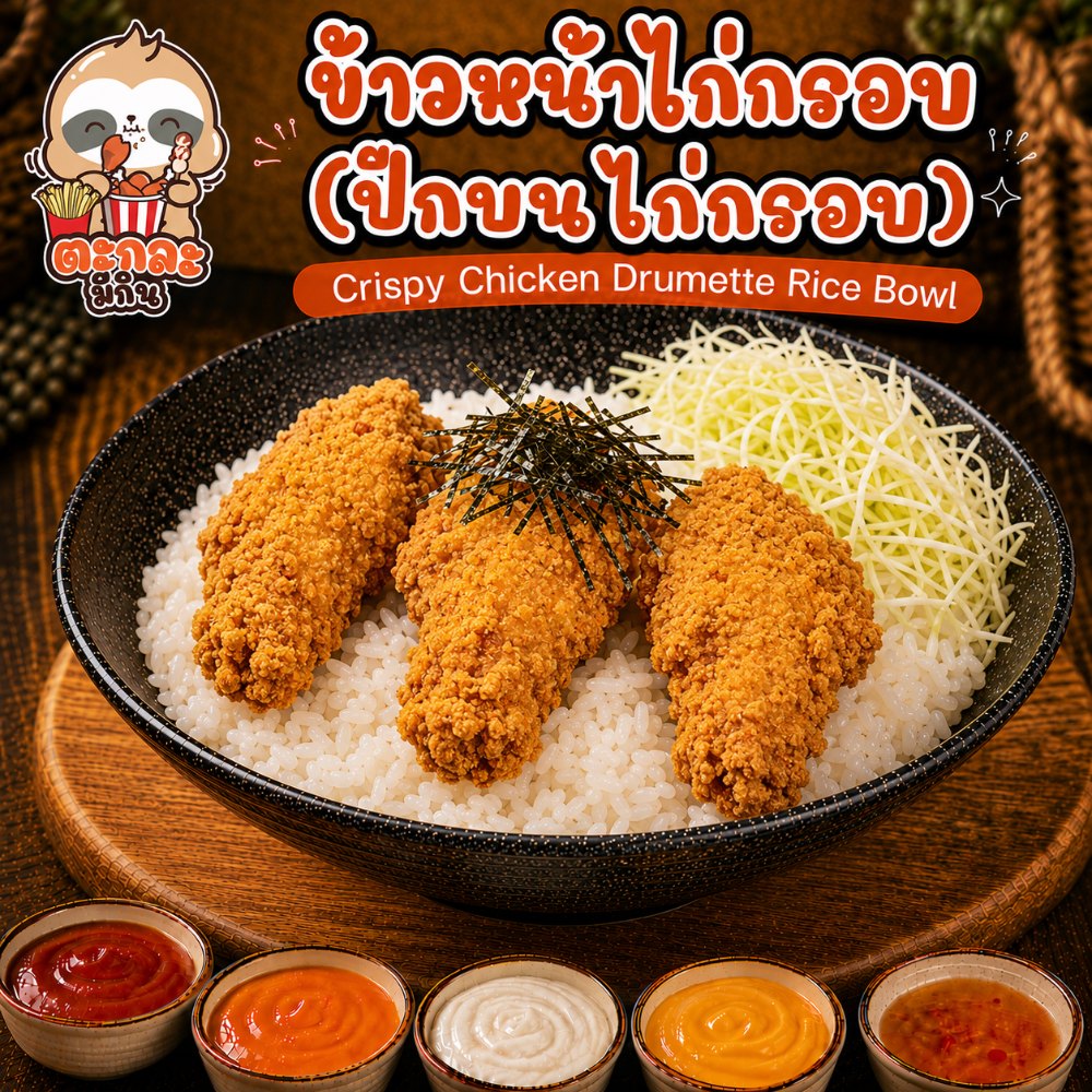 ข้าวไก่กรอบ (ปีกบนไก่กรอบ)