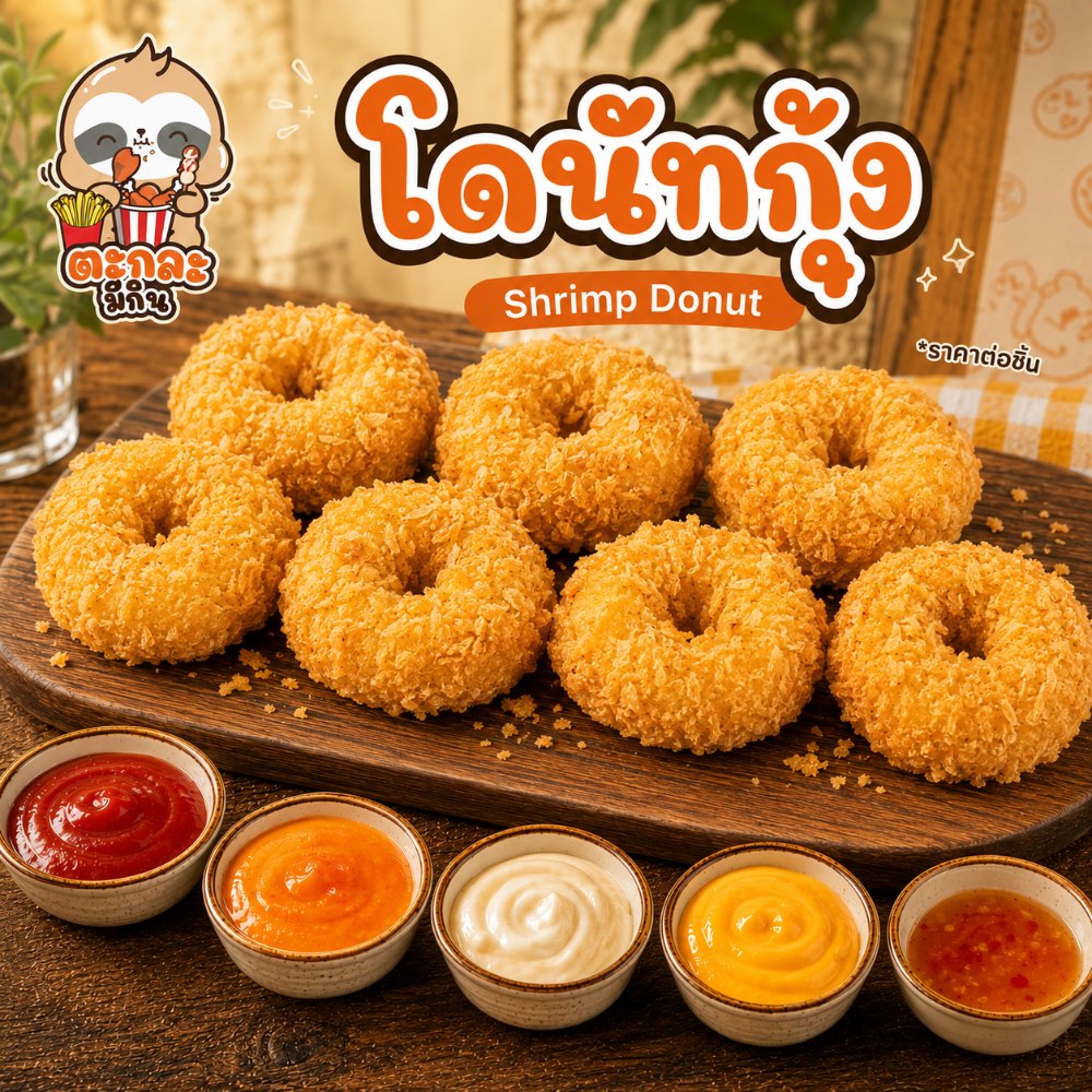 ทอดมันโดนัทกุ้ง