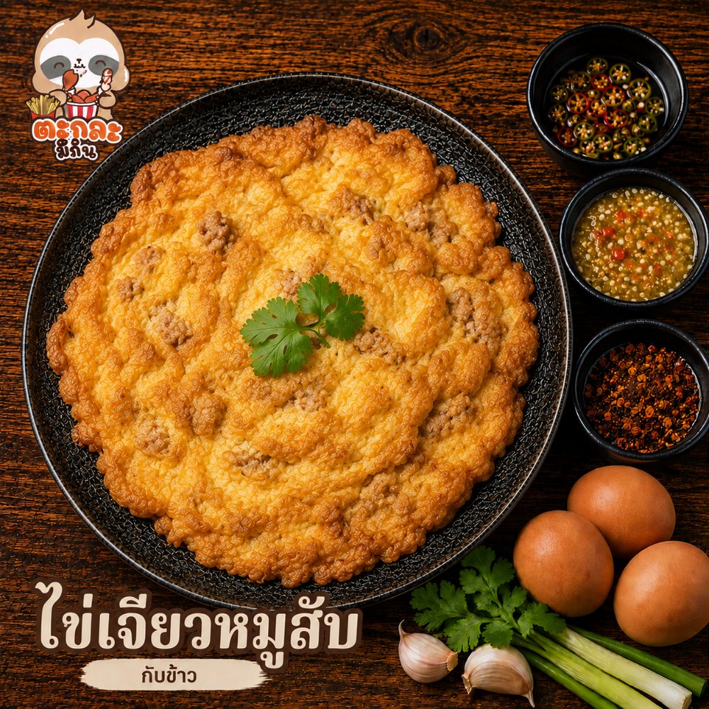 ไข่เขียวหมูสับ (ไข่ 2 ฟอง)