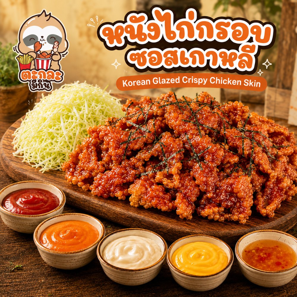ชุดหนังไก่กรอบ ซอสเกาหลี